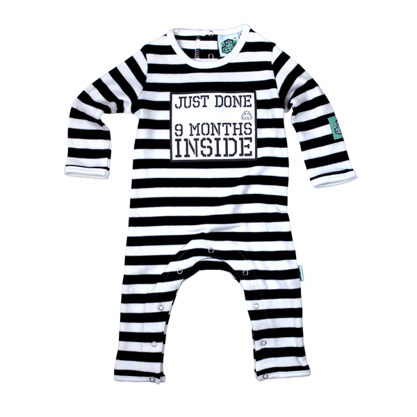 Funny Baby Shower Gift – Just Done 9 Months Inside® Baby Outfit Set