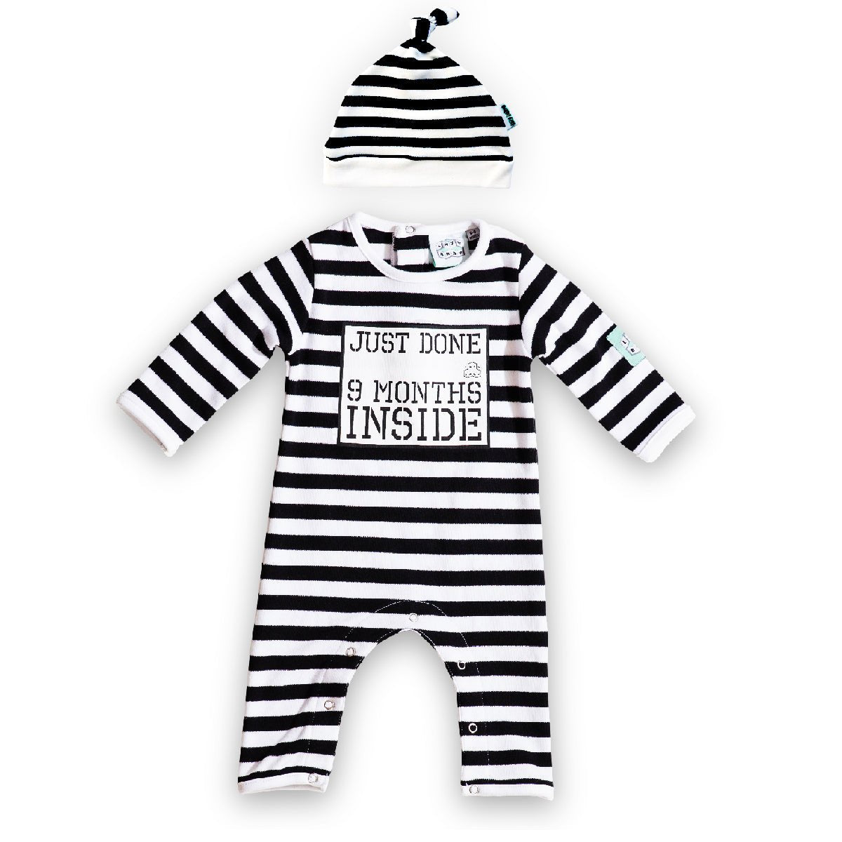 Funny Baby Shower Gift – Just Done 9 Months Inside® Baby Outfit Set