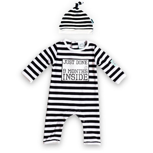 Funny Baby Shower Gift – Just Done 9 Months Inside® Baby Outfit Set