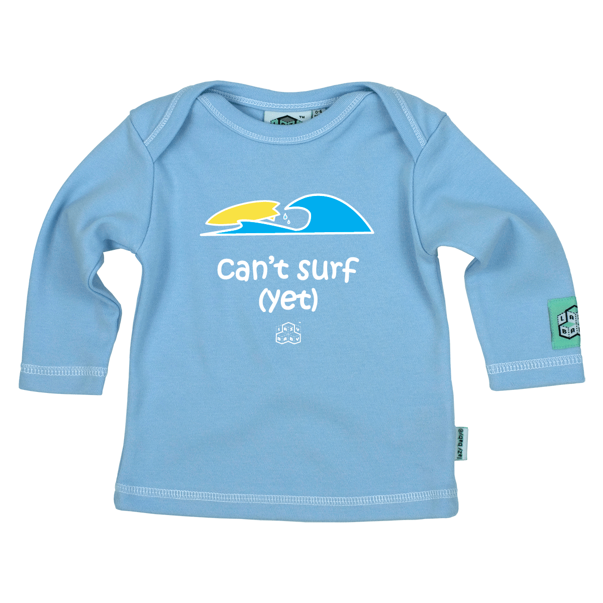Newborn Gift for Baby Surfers - Can't Surf Yet Baby T Shirt