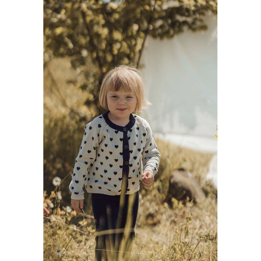 Organic Abby Heart Cardigan | Soft Summer Charm