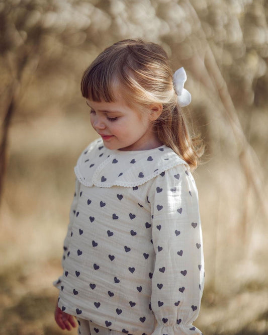 Organic Heart Garden Blouse | Sweet Details, Natural Softness