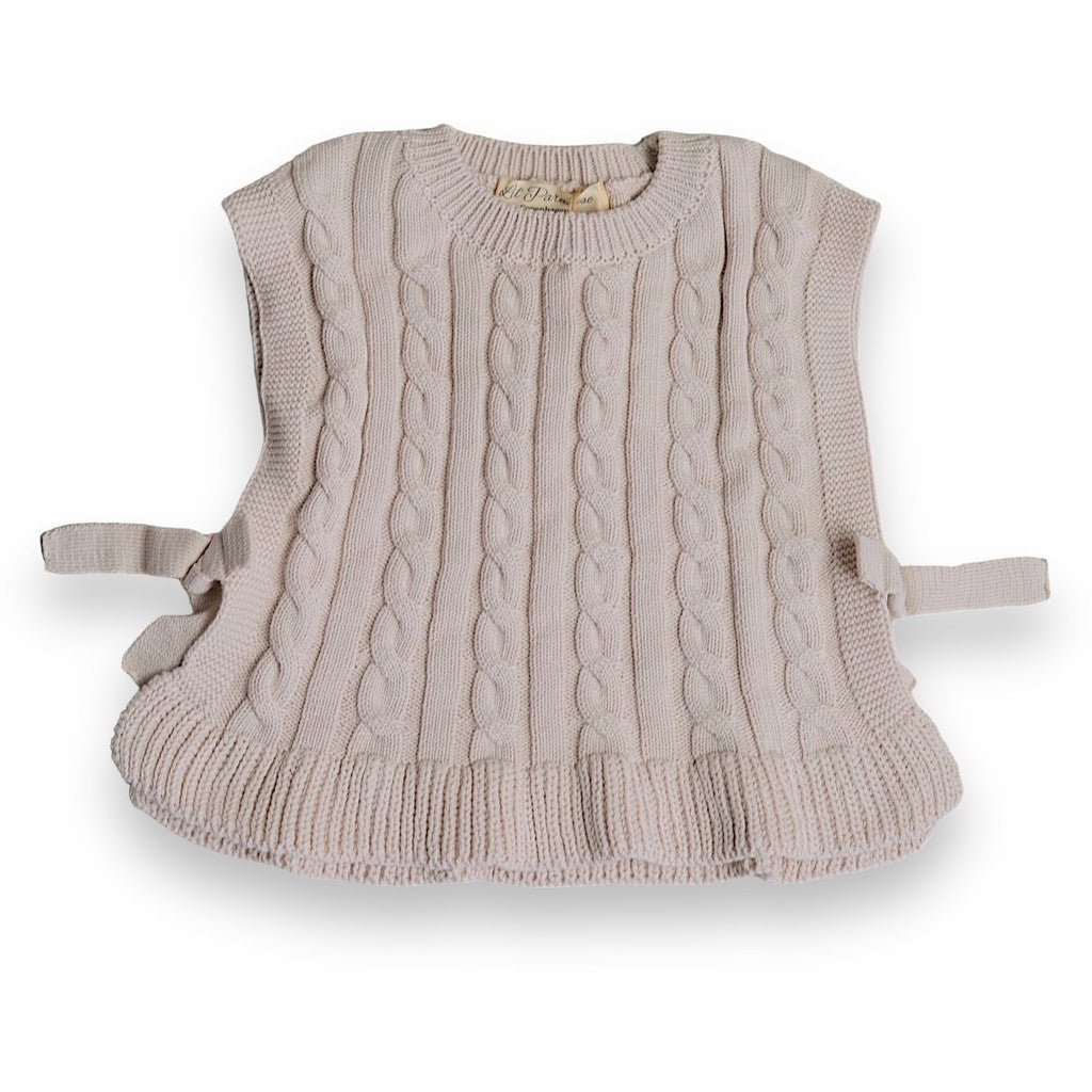 Organic Olivia Vest | Soft Cable Knit in 100% Organic Cotton
