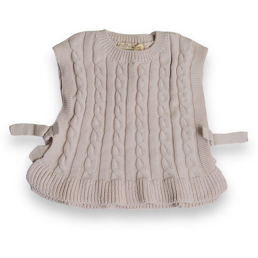 Organic Olivia Vest | Soft Cable Knit in 100% Organic Cotton