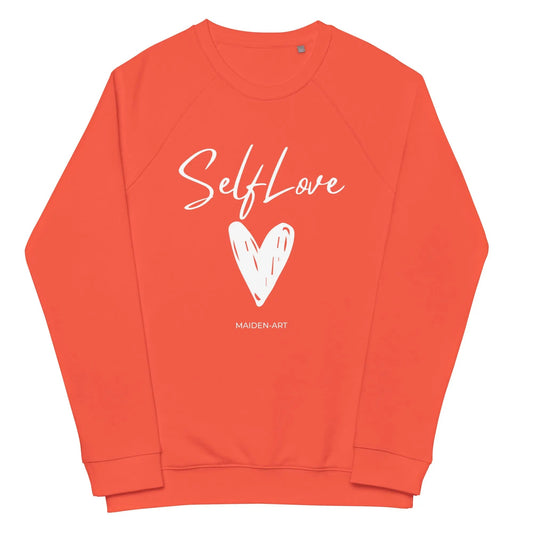 SELF LOVE – Unisex Organic Raglan Sweatshirt | 100% Organic Cotton Exterior
