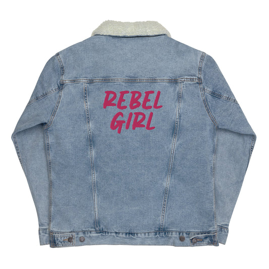REBEL GIRL – Unisex Denim Sherpa Jacket | Made with Recycled Materials