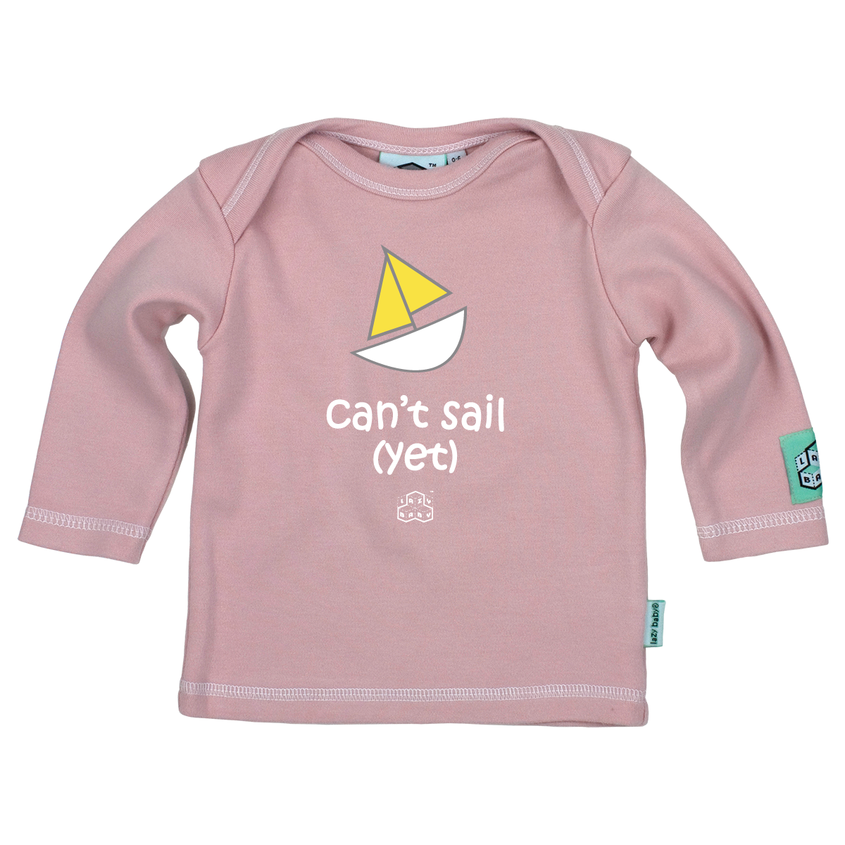 Lazy Baby Gift for Sailers - Can't Sail Yet Pink T Shirt