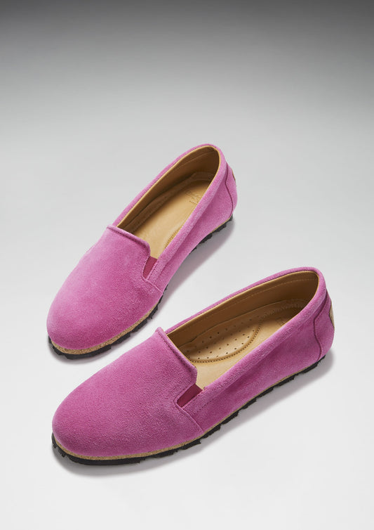 Hugs & Co. Women's Continental Espadrilles – Candy Pink Suede | Sustainable Luxury