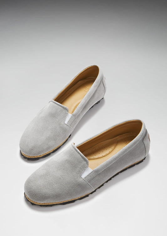 Women's Continental Espadrilles, Dove Grey Suede – Hugs & Co. | Sustainable Luxury