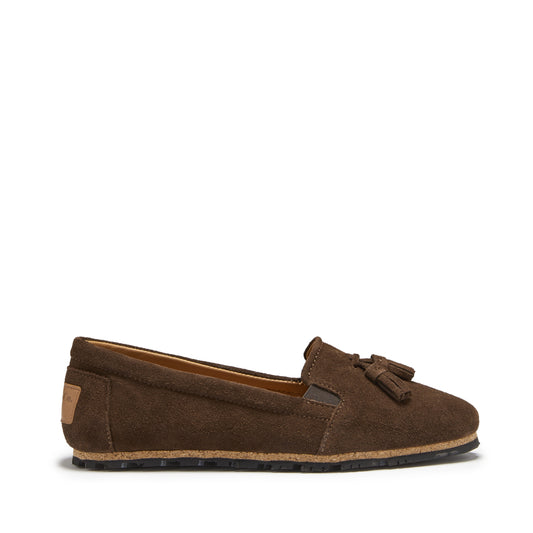 Hugs & Co. Women’s Tasselled Espadrilles – Brown Suede | Sustainable Luxury Footwear
