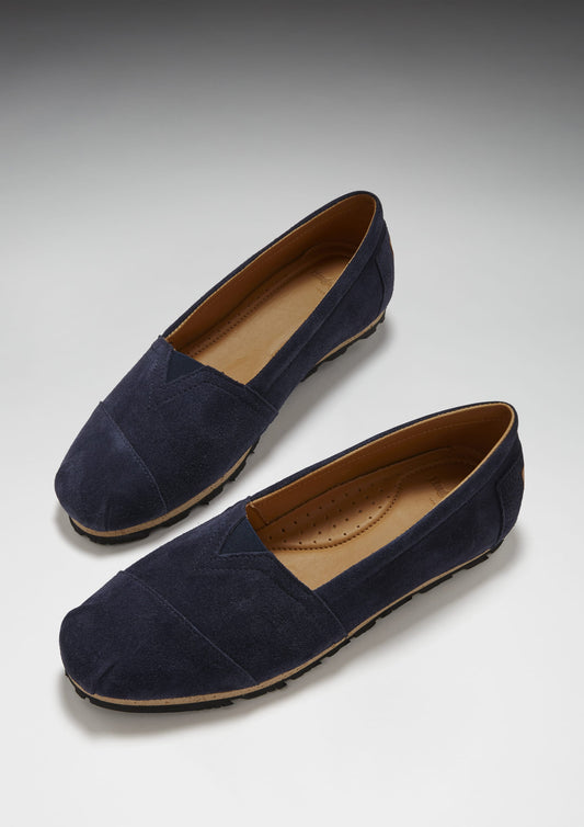 Women's Chukka Espadrilles, Navy Blue Suede – Hugs & Co. | Sustainable Luxury